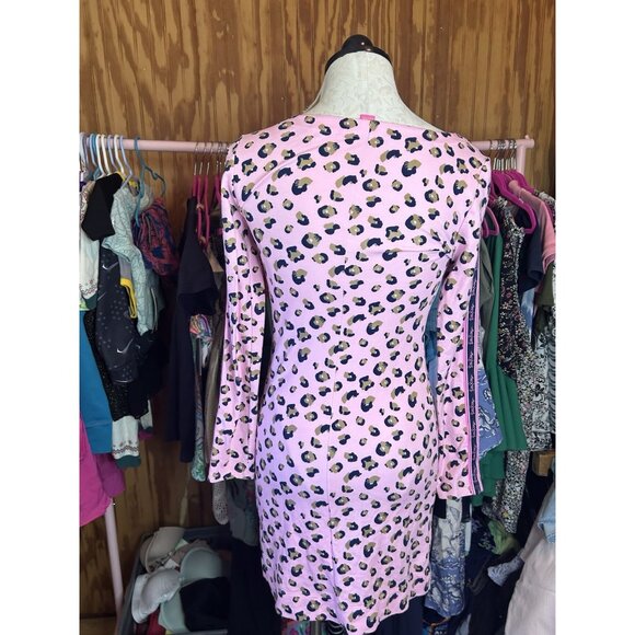 Lilly Pulitzer Beline Dress XXS in Pink Blossom Seeing Spots Long Sleeve Mini - Picture 8 of 11
